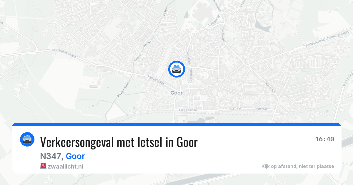 Verkeersongeval met letsel in Goor — 6 mei 2026