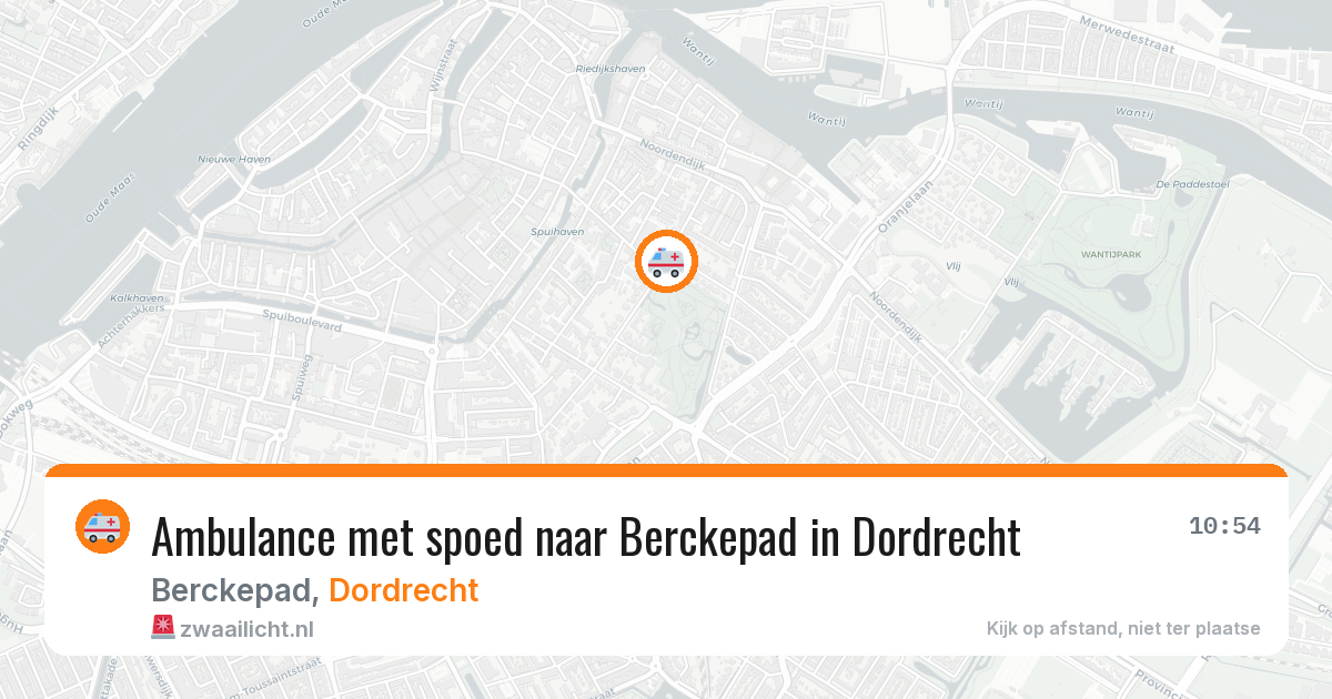 Ambulance met spoed naar Berckepad in Dordrecht — 29 mei 2026