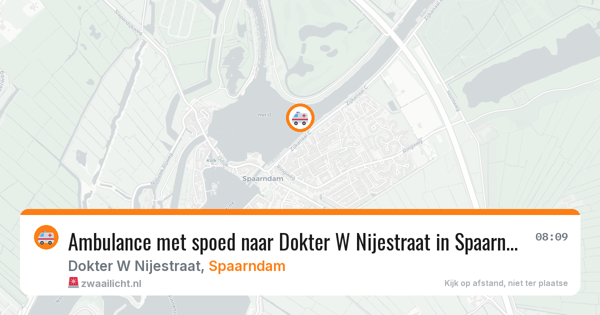 Ambulance met spoed naar Dokter W Nijestraat in Spaarndam — 12 feb 2026