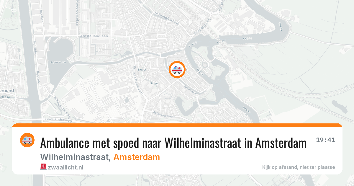 Ambulance met spoed naar Wilhelminastraat in Amsterdam — 22 mrt 2026