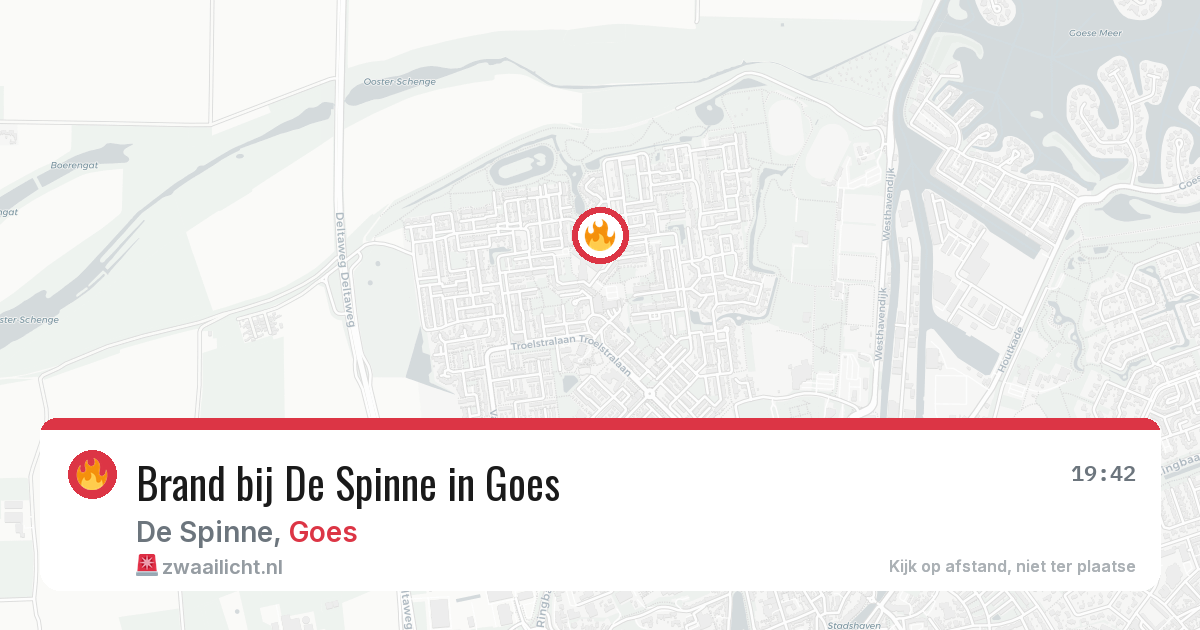 Brand bij De Spinne in Goes — 11 aug 2026