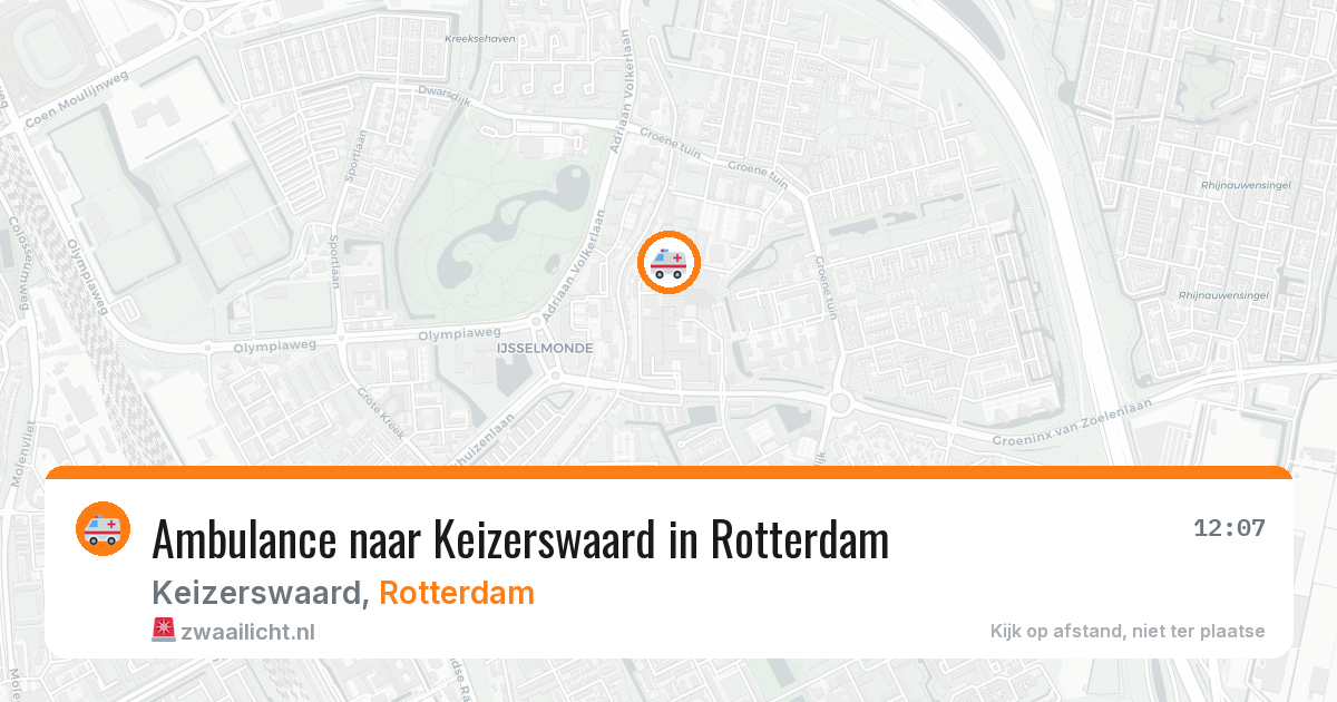 Ambulance naar Keizerswaard in Rotterdam — 13 aug 2026