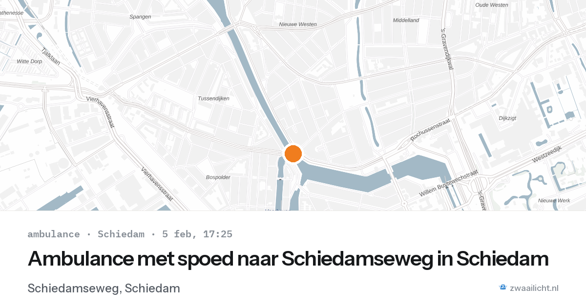 Ambulance met spoed naar Schiedamseweg in Schiedam — 5 feb 2026