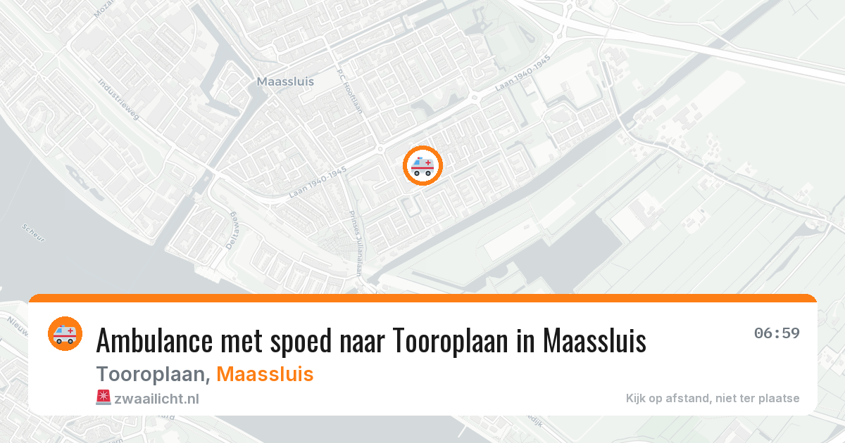 Ambulance met spoed naar Tooroplaan in Maassluis — 9 apr 2026