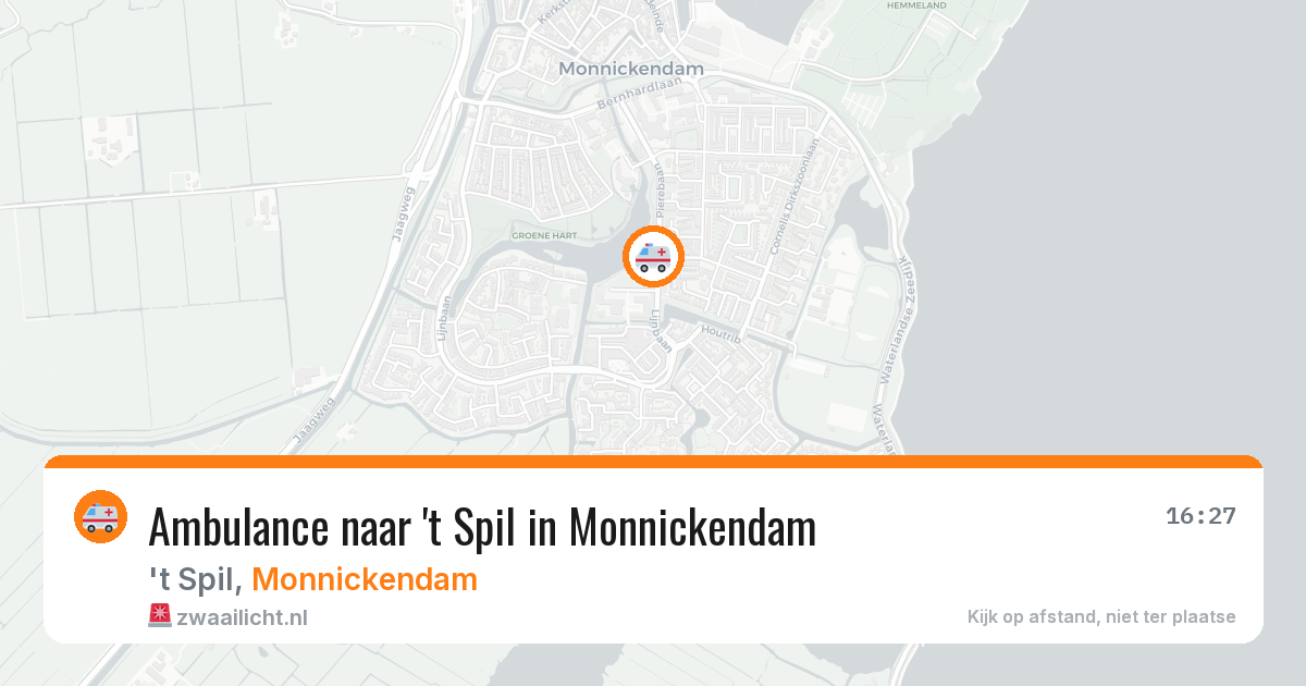 Ambulance naar 't Spil in Monnickendam — 31 jul 2026