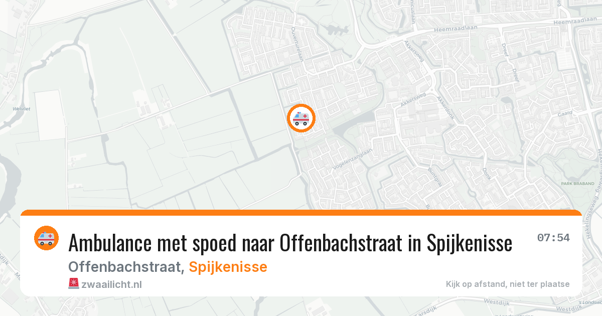 Ambulance met spoed naar Offenbachstraat in Spijkenisse — 1 jun 2026