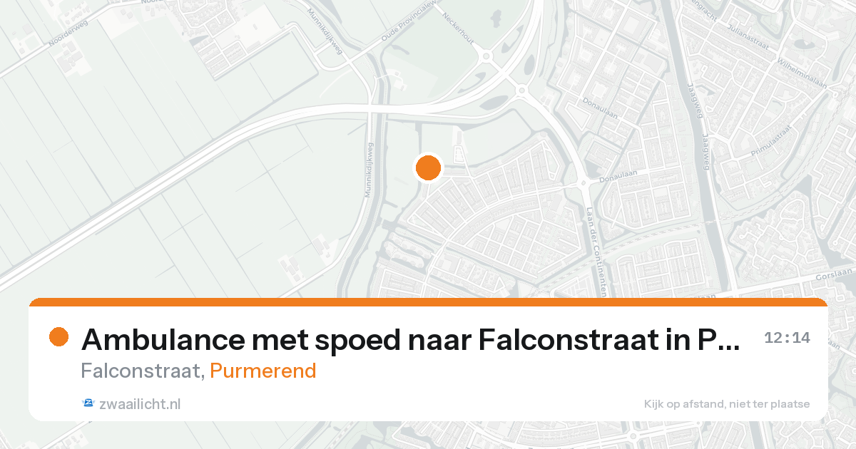 Ambulance met spoed naar Falconstraat in Purmerend — 19 mei 2026
