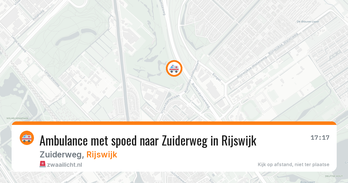Ambulance met spoed naar Zuiderweg in Rijswijk — 1 apr 2026