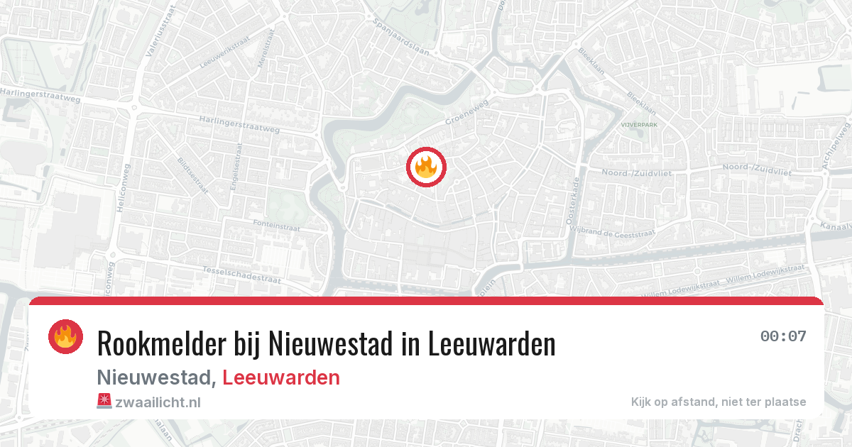 Rookmelder bij Nieuwestad in Leeuwarden — 26 jul 2026