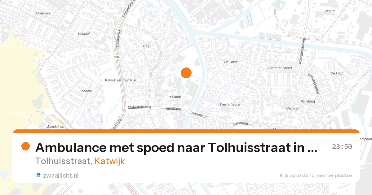 Ambulance met spoed naar Tolhuisstraat in Katwijk — 5 apr 2026