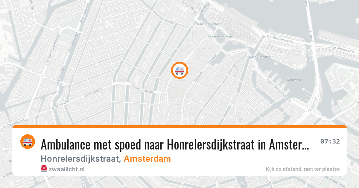 Ambulance met spoed naar Honrelersdijkstraat in Amsterdam — 23 jun 2026