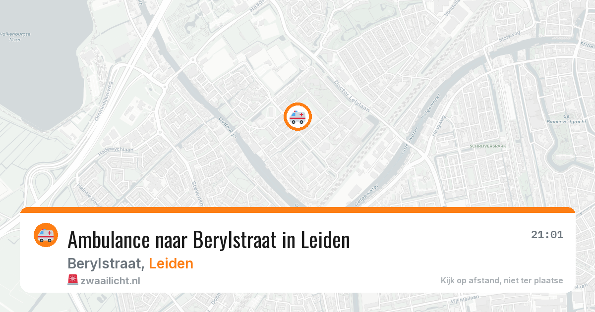 Ambulance naar Berylstraat in Leiden — 29 jul 2026