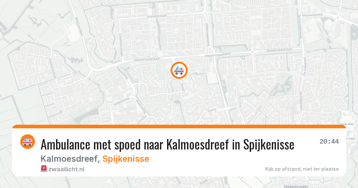 Ambulance met spoed naar Kalmoesdreef in Spijkenisse — 5 aug 2026