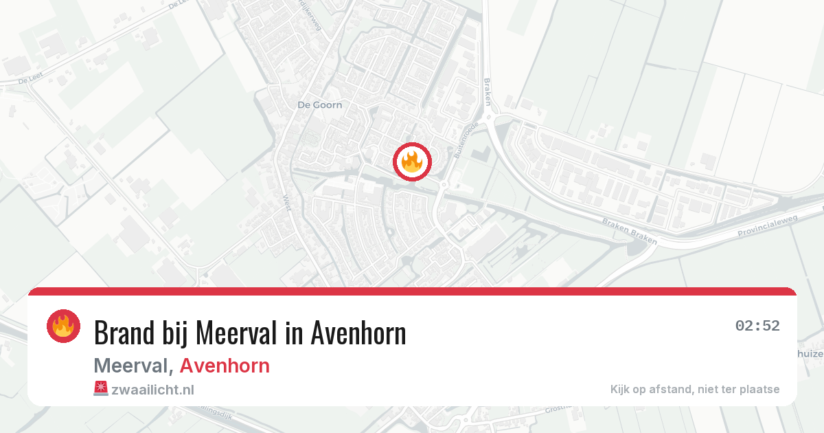 Brand bij Meerval in Avenhorn — 12 aug 2026
