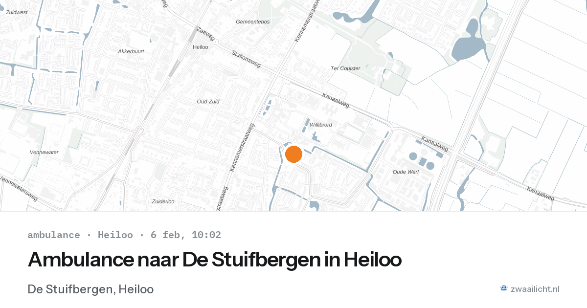 Ambulance naar De Stuifbergen in Heiloo — 6 feb 2026