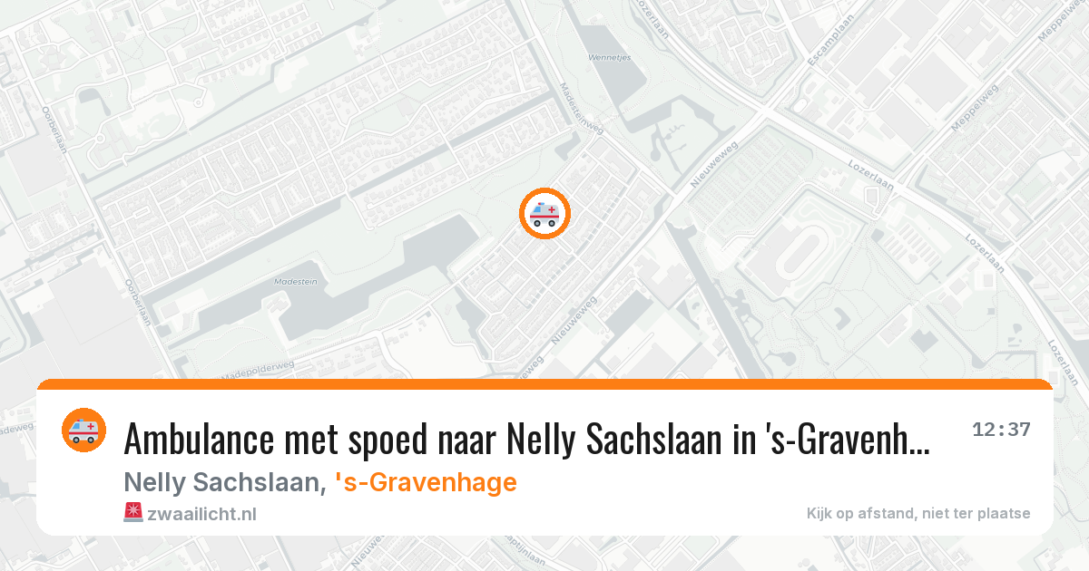 Ambulance met spoed naar Nelly Sachslaan in 's-Gravenhage — 16 jul 2026