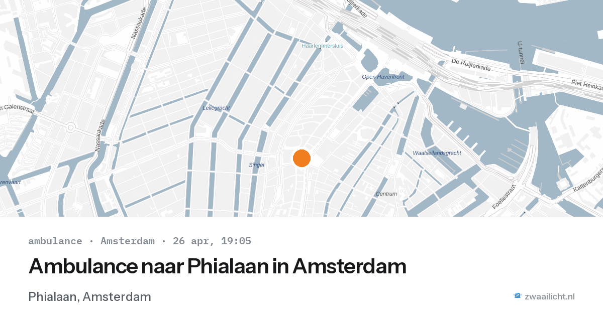 Ambulance naar Phialaan in Amsterdam — 26 apr 2026