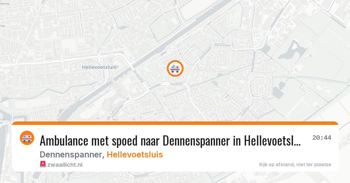 Ambulance met spoed naar Dennenspanner in Hellevoetsluis — 31 mei 2026