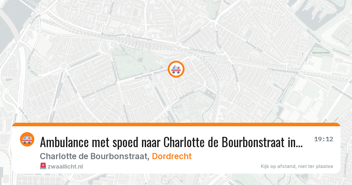 Ambulance met spoed naar Charlotte de Bourbonstraat in Dordrecht — 21 apr 2026