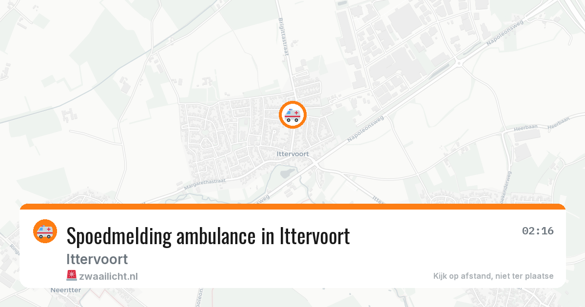 Spoedmelding ambulance in Ittervoort — 1 aug 2026
