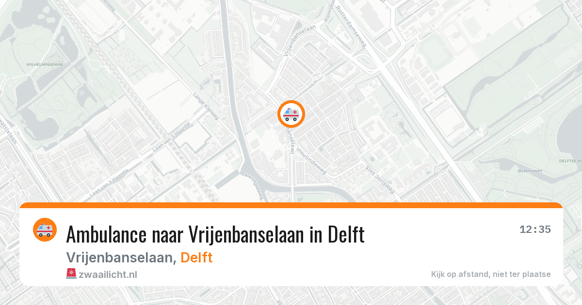 Ambulance naar Vrijenbanselaan in Delft — 31 jul 2026