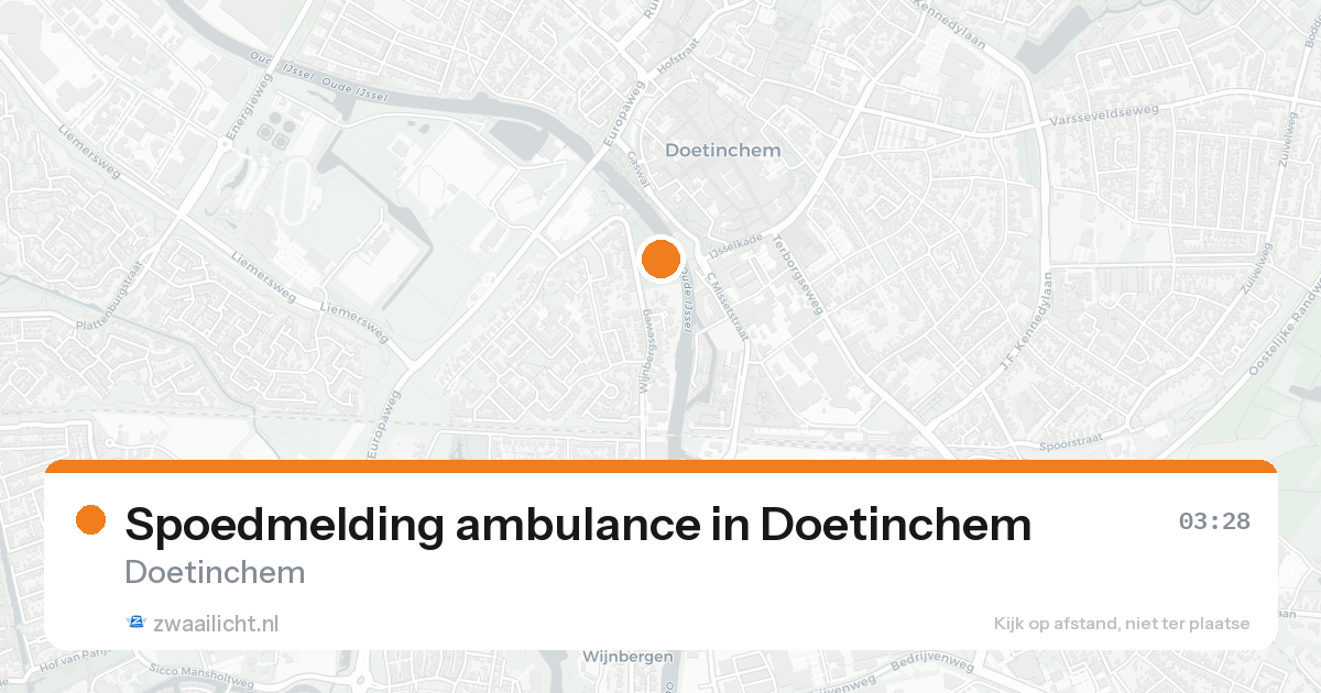 Spoedmelding ambulance in Doetinchem — 15 aug 2026