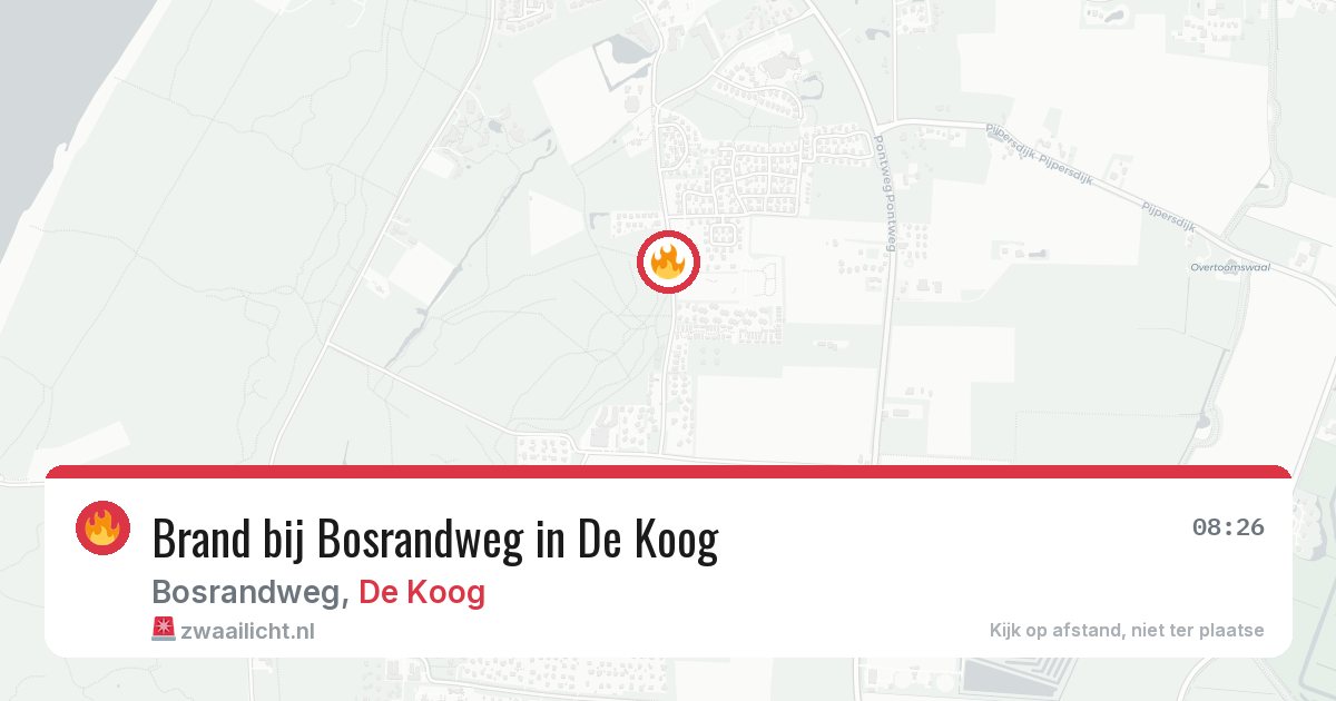 Brand bij Bosrandweg in De Koog — 13 jun 2026