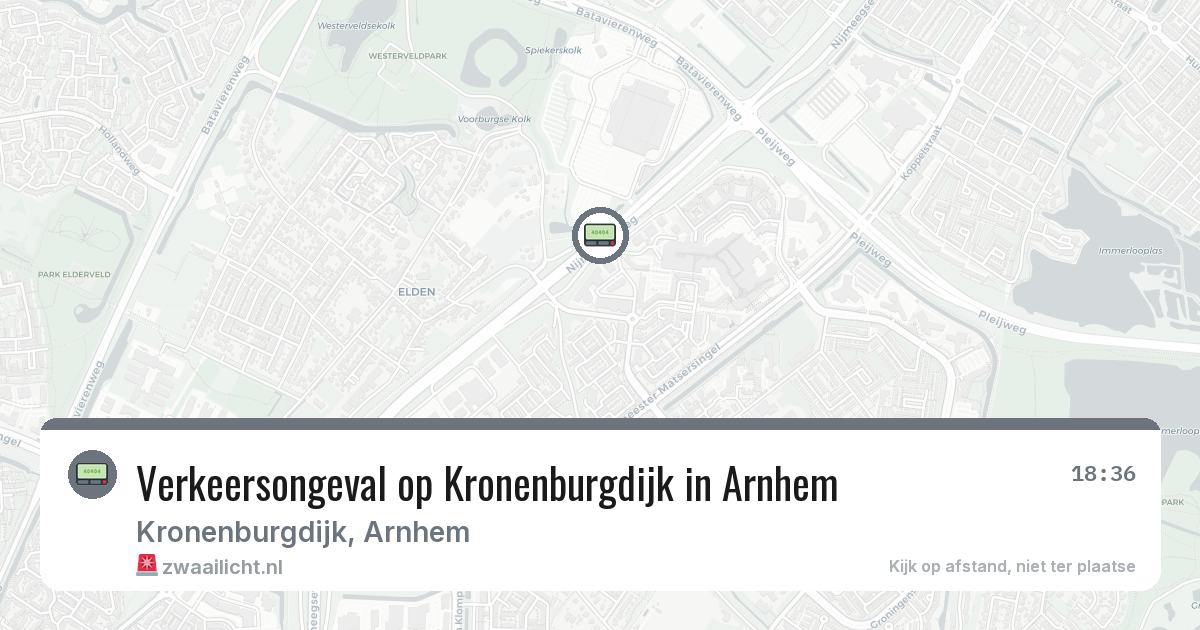 Verkeersongeval op Kronenburgdijk in Arnhem — 12 aug 2026