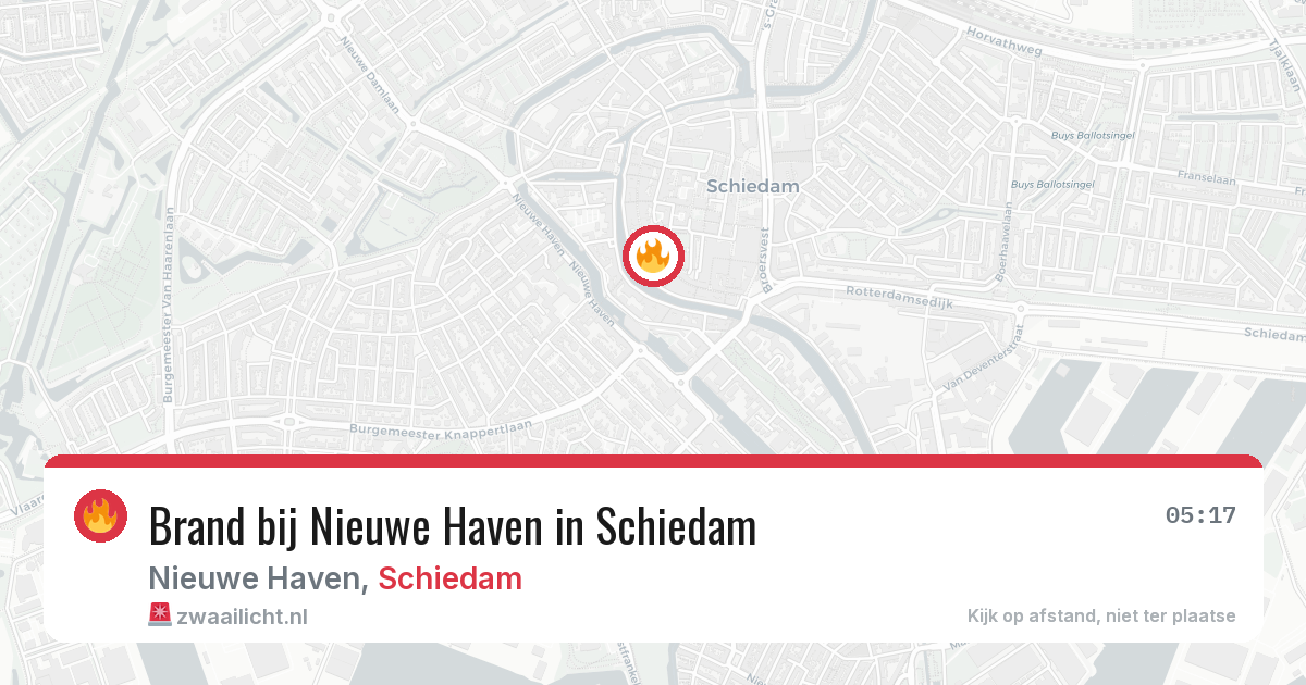 Brand bij Nieuwe Haven in Schiedam — 29 jun 2026