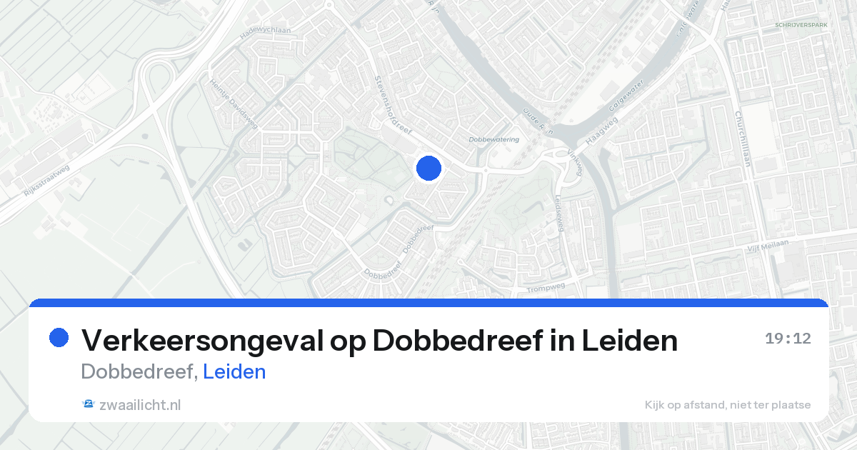Verkeersongeval op Dobbedreef in Leiden — 16 aug 2026