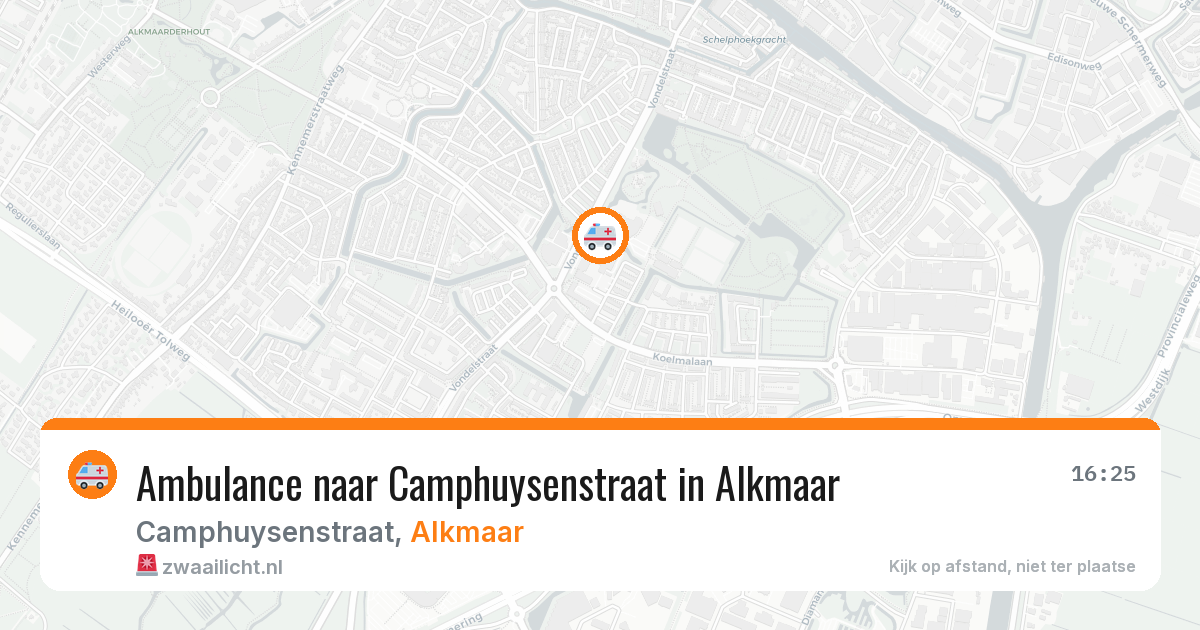 Ambulance naar Camphuysenstraat in Alkmaar — 14 jun 2026