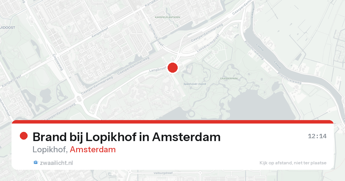 Brand bij Lopikhof in Amsterdam — 16 aug 2026