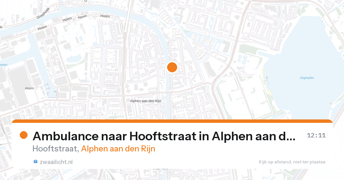 Ambulance naar Hooftstraat in Alphen aan den Rijn — 28 aug 2026