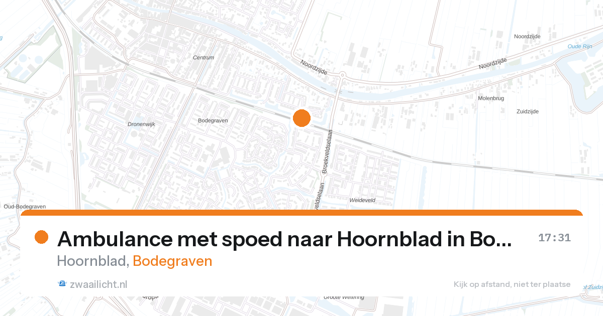 Ambulance met spoed naar Hoornblad in Bodegraven — 25 feb 2026