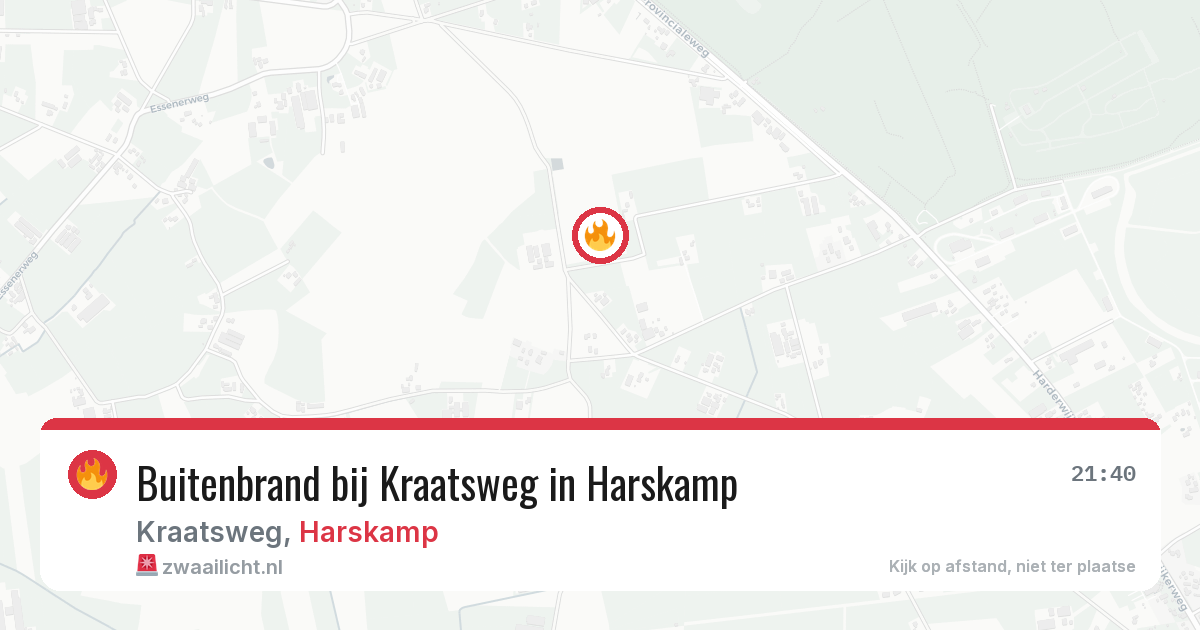 Buitenbrand bij Kraatsweg in Harskamp — 22 apr 2026