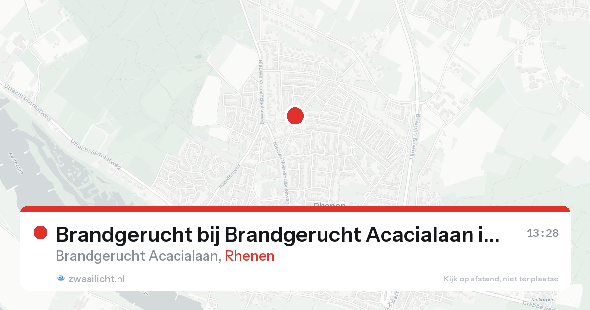 Brandgerucht bij Brandgerucht Acacialaan in Rhenen — 7 feb 2026