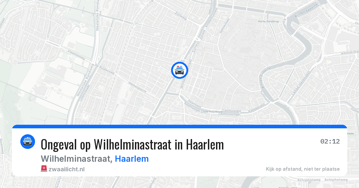 Ongeval op Wilhelminastraat in Haarlem — 26 mrt 2026