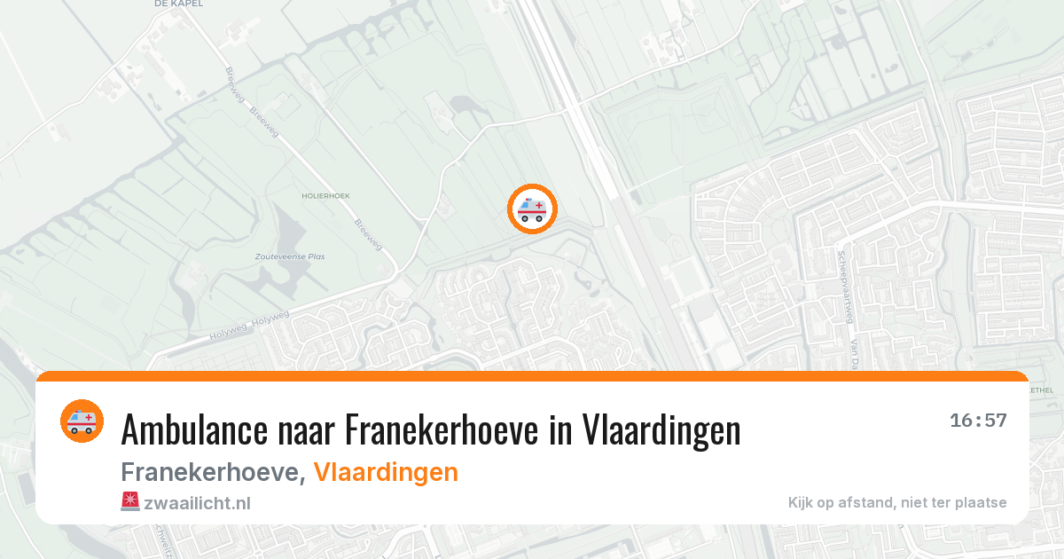 Ambulance naar Franekerhoeve in Vlaardingen — 31 jul 2026