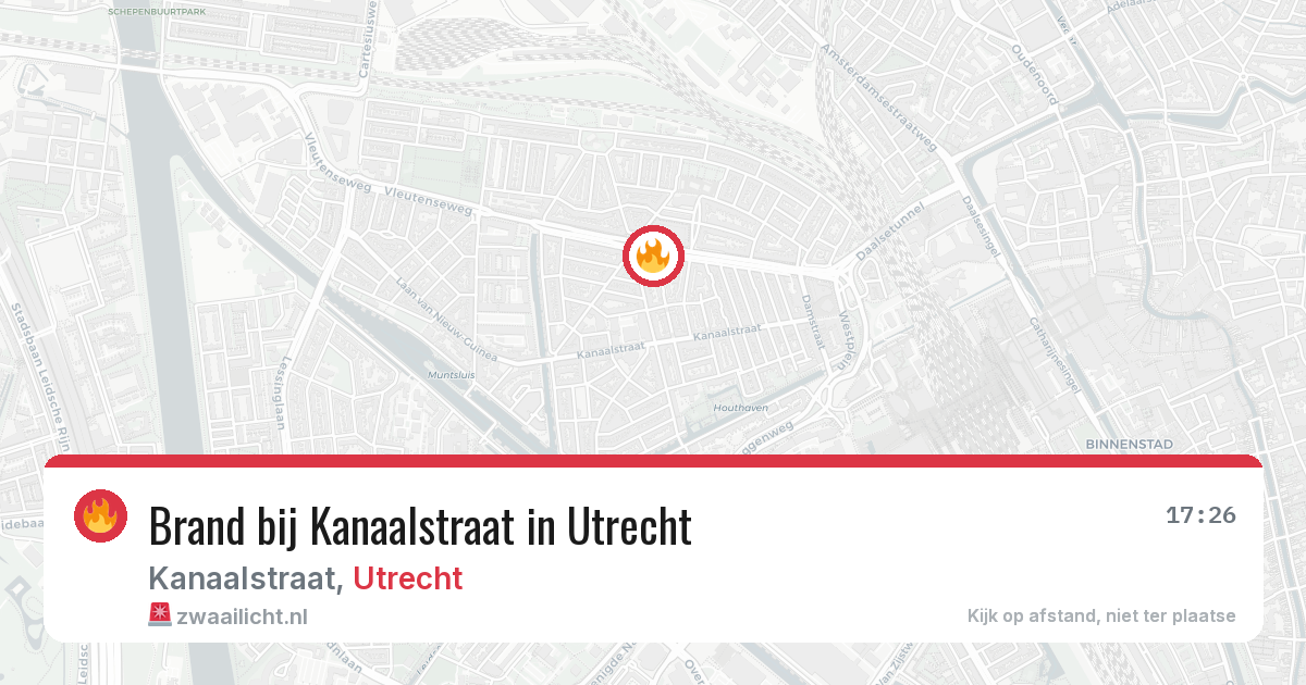 Brand bij Kanaalstraat in Utrecht — 11 jul 2026