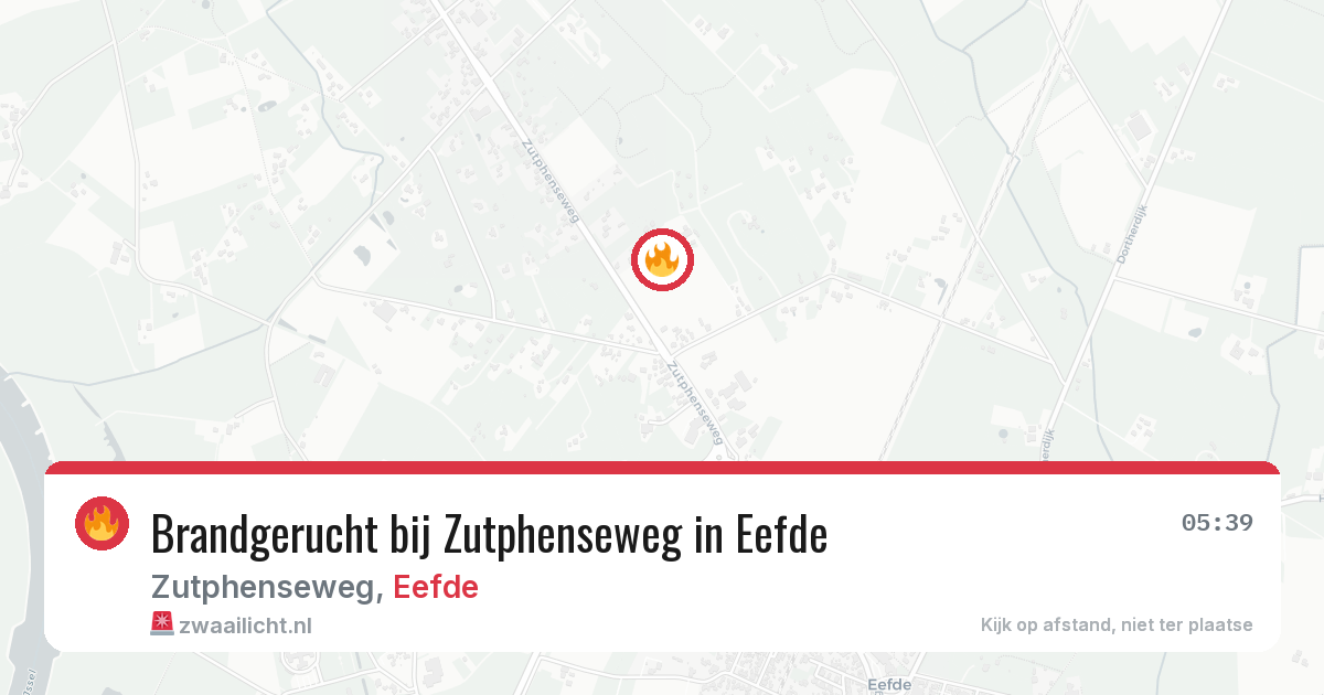 Brandgerucht bij Zutphenseweg in Eefde — 7 aug 2026