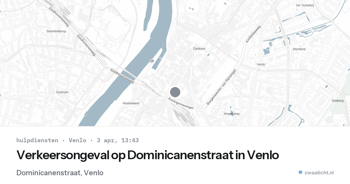 Verkeersongeval op Dominicanenstraat in Venlo — 3 apr 2026