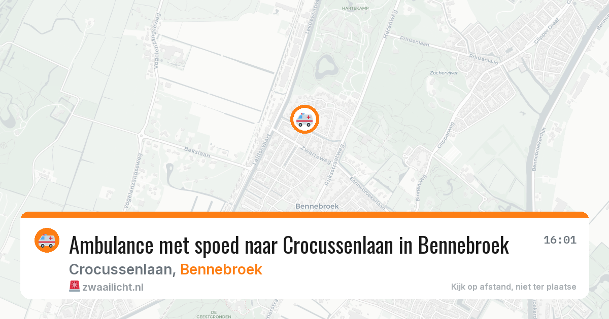 Ambulance met spoed naar Crocussenlaan in Bennebroek — 30 apr 2026