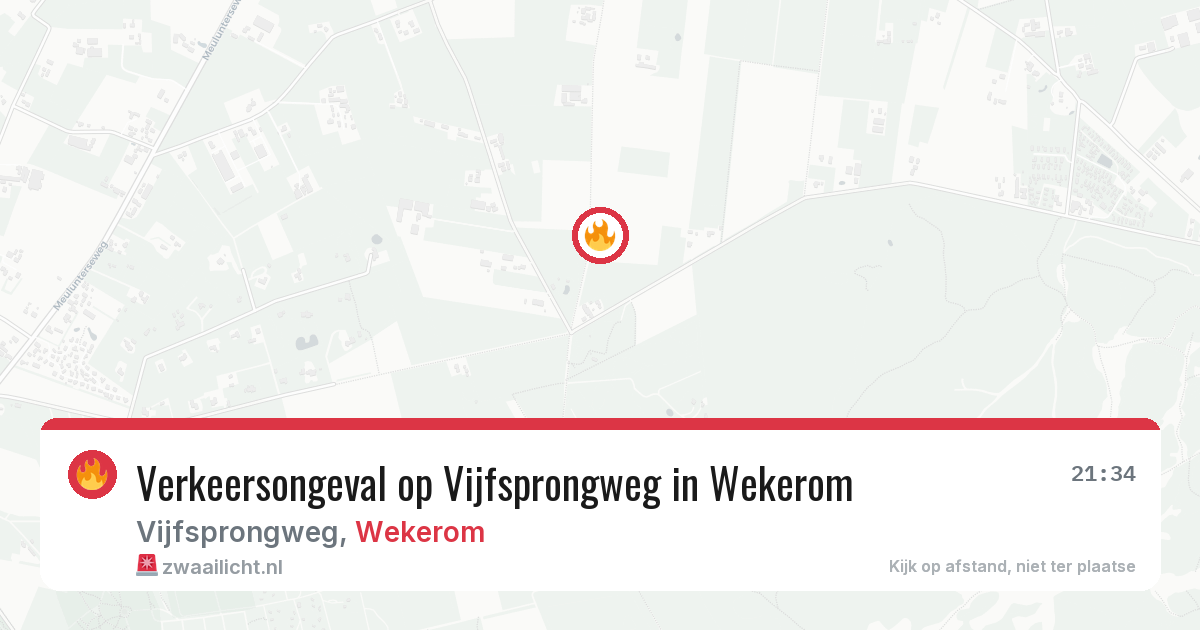 Verkeersongeval op Vijfsprongweg in Wekerom — 11 apr 2026