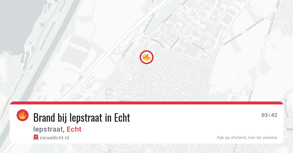 Brand bij Iepstraat in Echt — 1 apr 2026