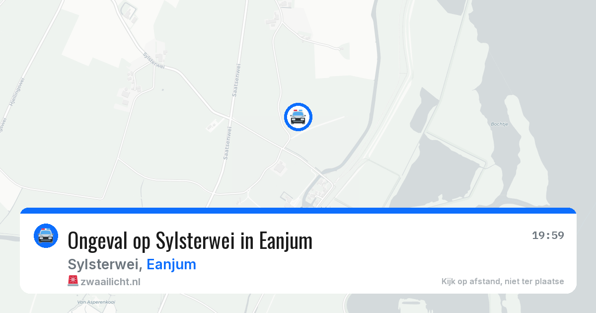 Ongeval op Sylsterwei in Eanjum — 10 mei 2026