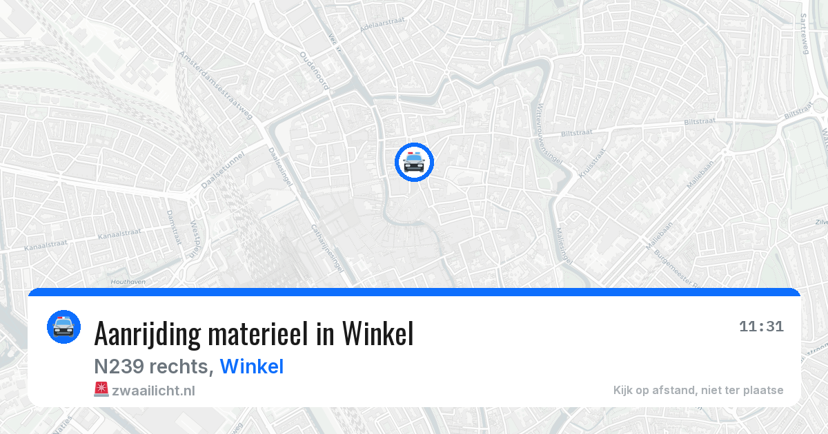Aanrijding materieel in Winkel — 15 jun 2026