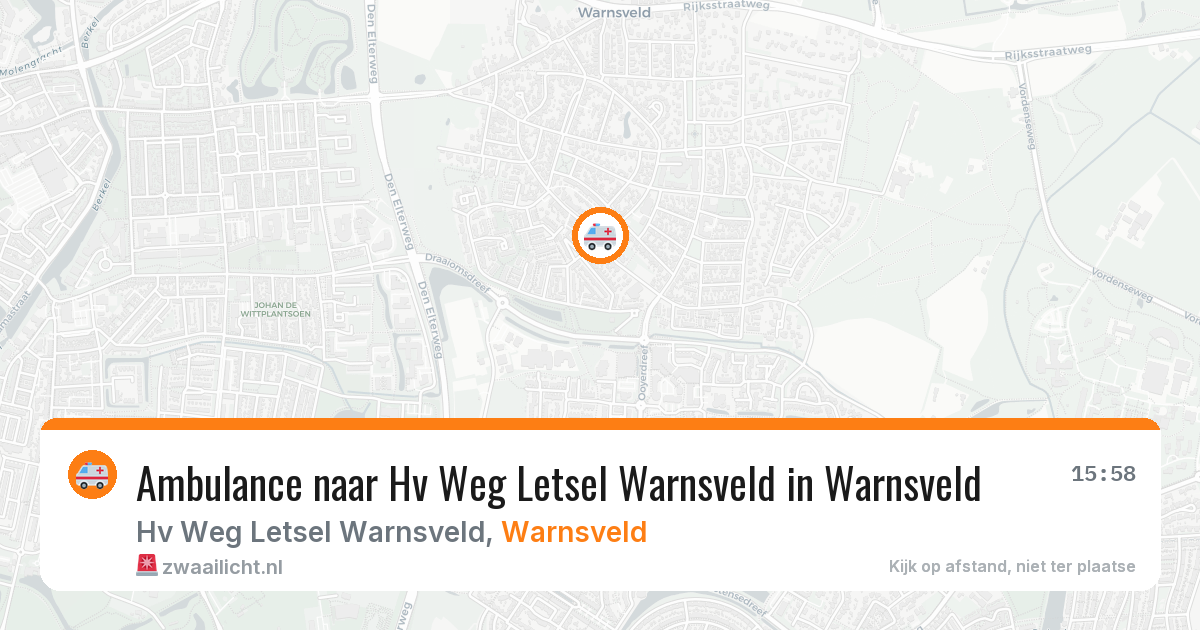 Ambulance naar Hv Weg Letsel Warnsveld in Warnsveld — 18 jul 2026