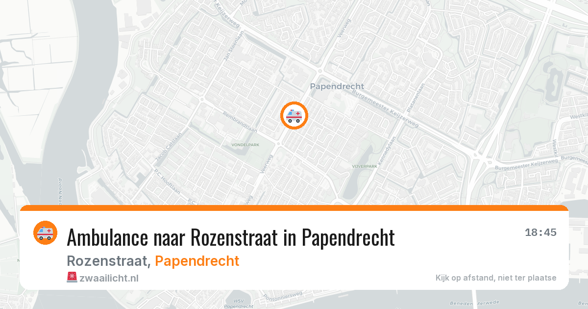 Ambulance naar Rozenstraat in Papendrecht — 7 jul 2026