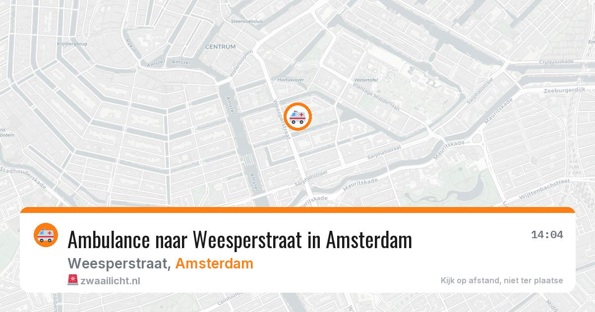 Ambulance naar Weesperstraat in Amsterdam — 24 mei 2026