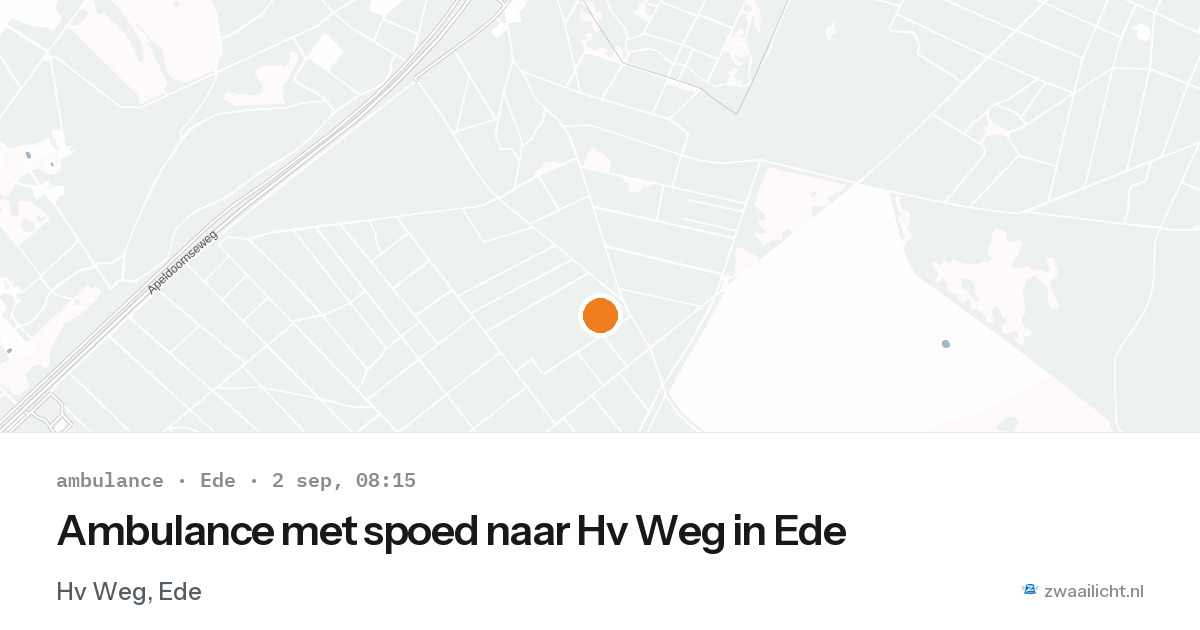 Ambulance met spoed naar Hv Weg in Ede — 2 sep 2026